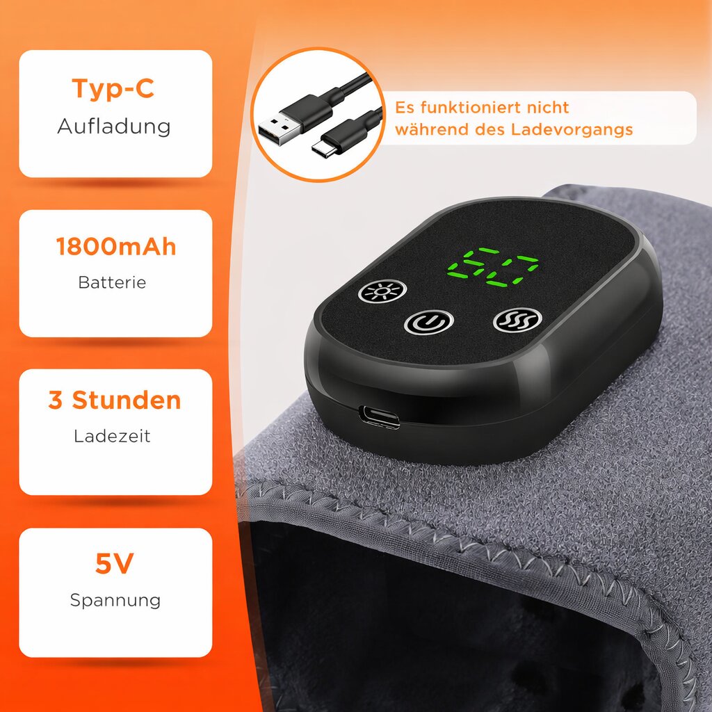 Wärme- und Vibrationsmassage für entspannte Knöchel zu Hause