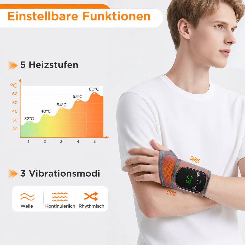 Wärme- und Vibrationsmassage für entspannte Knöchel zu Hause